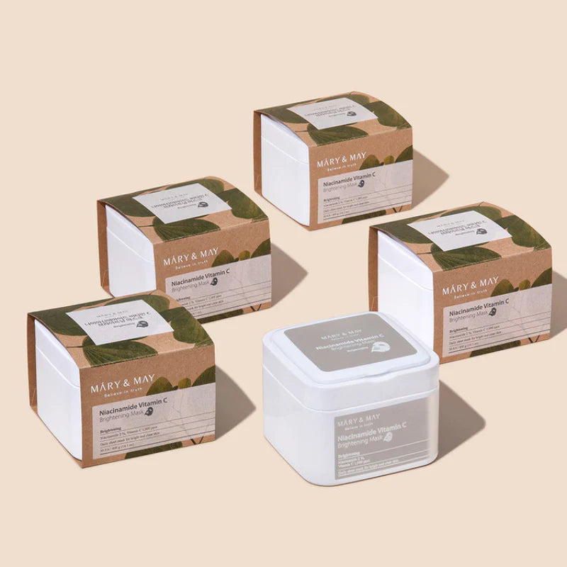 MARY&MAY Niacinamide Vitamin C Brightening Mask 30ks- Jednorázové rozjasňující masky s vitamínem C