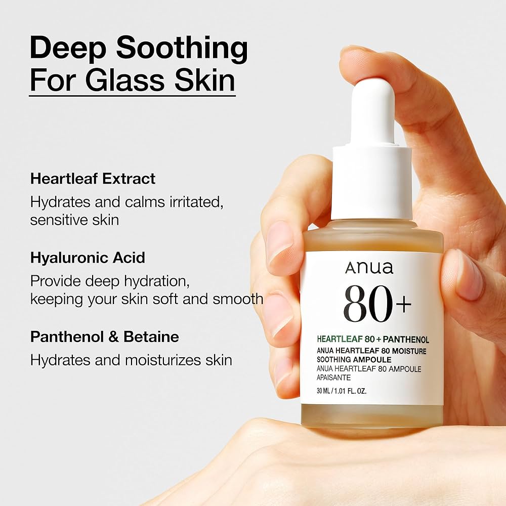 ANUA Heartleaf 80% Moisture Soothing Ampoule 30ML -Zklidňující ampule s 80% extraktem z toulně srdčité