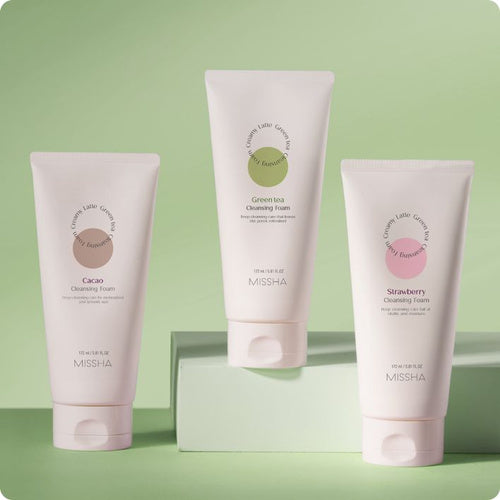 MISSHA Creamy Latte Green Tea Cleansing Foam - Čisticí pěna se zeleným čajem