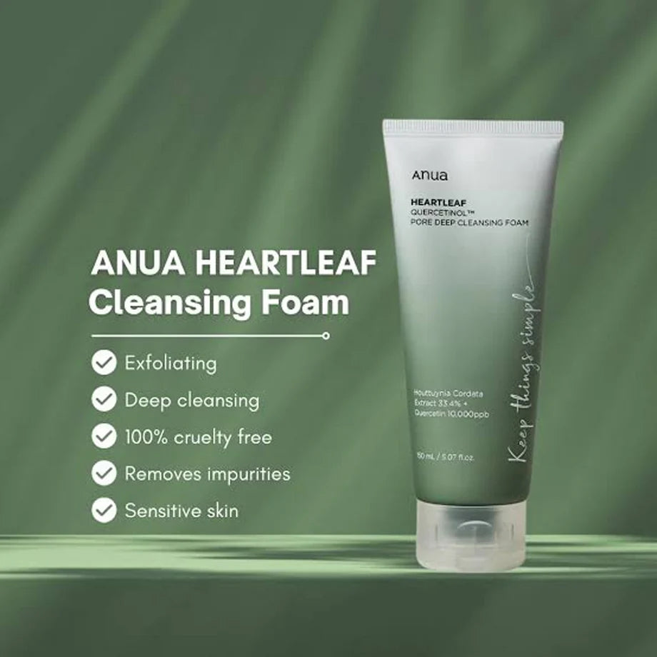 ANUA Heartleaf Quercetinol Pore Deep Cleansing Foam 150ml - Hloubkově čistící pěna 150ml