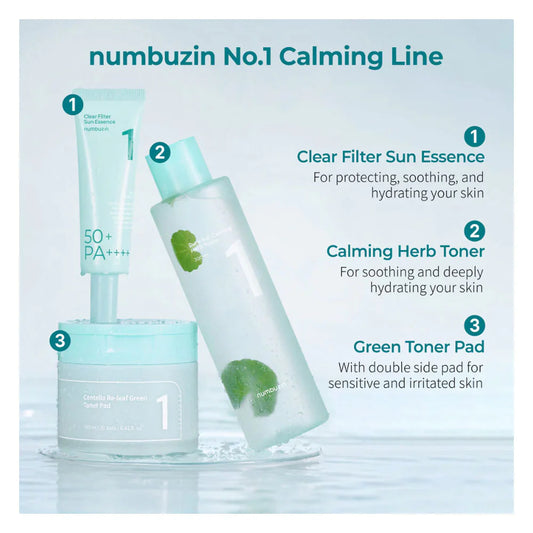 NUMBUZIN No.1 Pure-full Calming Herb Toner 300ml- Zklidňující tonikum s pupečníkem asijským