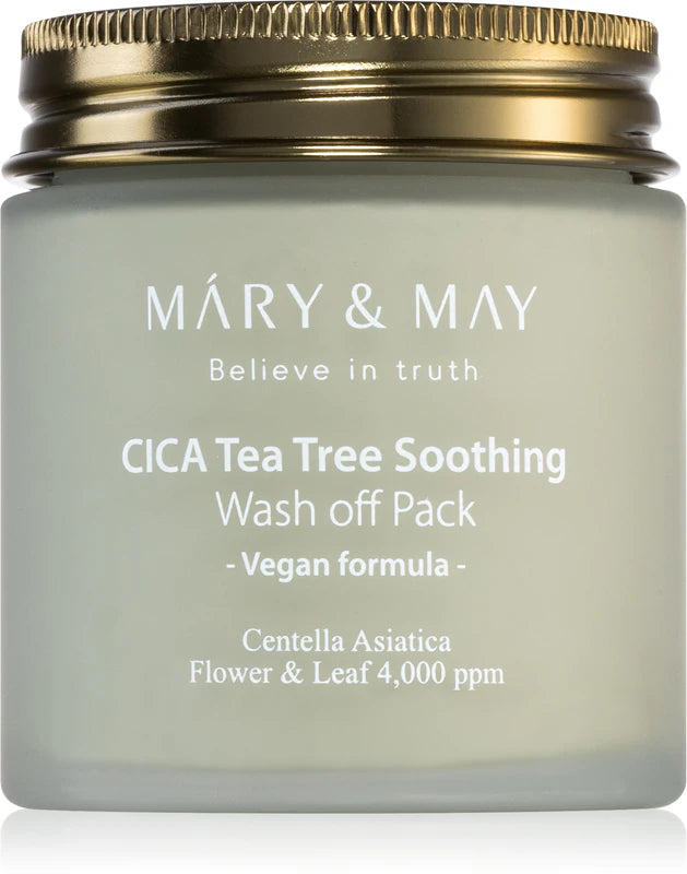 MARY&MAY Cica Teatree Soothing Wash Off Pack 125ml- Zklidňující jílová maska s tea tree