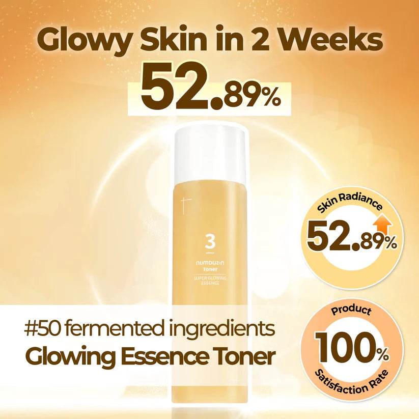 NUMBUZIN No.3 Super Glowing Essence Toner 200ml - Rozjasňující tonikum