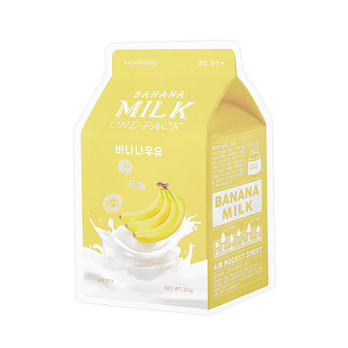 A’PIEU Banana Milk One-Pack - vyživující jednorázová bavlněná maska s výtažky mléka a banánů, 1ks