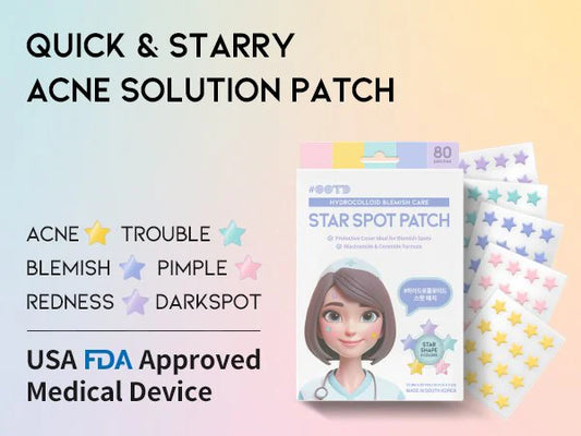 OOTD Hydrocolloid Star Spot Patch 80ks - Hvězdičkové náplasti na akné