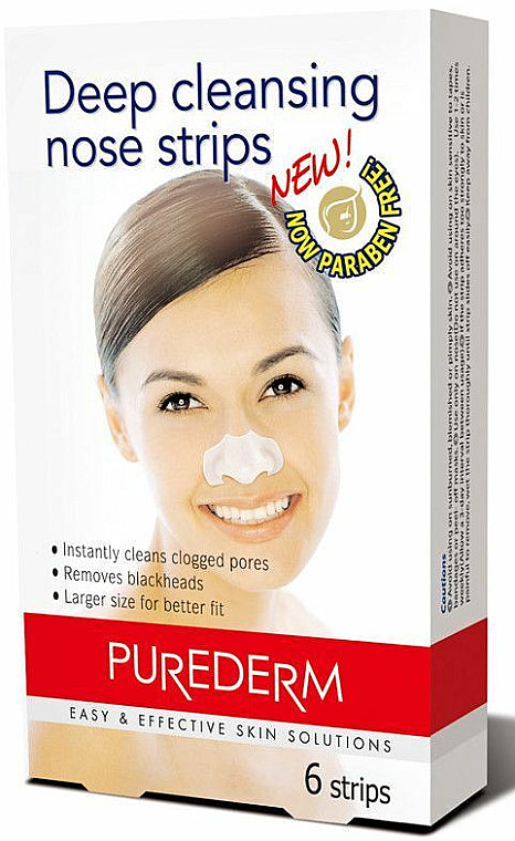 PUREDERM Deep Cleansing Nose Strips 6ks - čistící náplasti na nos