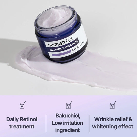 HEIMISH RX Retinol Bakuchiol Eye cream 30ml - Krém na oční okolí s retinolem a bakuchiolem