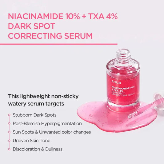 ANUA Niacinamide 10% + TXA 4% Serum  30 ml - rozjasňující sérum pro sjednocení barevného tónu pleti