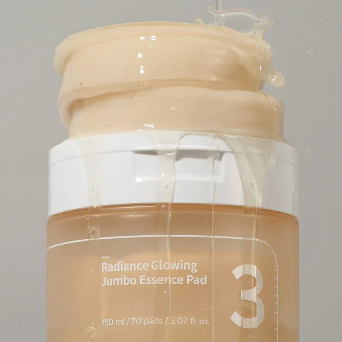 NUMBUZIN No.3 Radiance Glowing Jumbo Essence Pad 70ks - Rozjasňující pleťové tampony