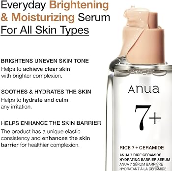 ANUA Rice 7 Ceramide Hydrating Barrier Serum 50ml- Hydratační rýžové sérum s ceramidy