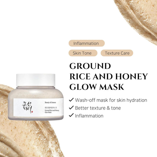 BEAUTY OF JOSEON Ground Rice and Honey Glow Mask 150ml - Rozjasňující smývací maska s rýží a medem