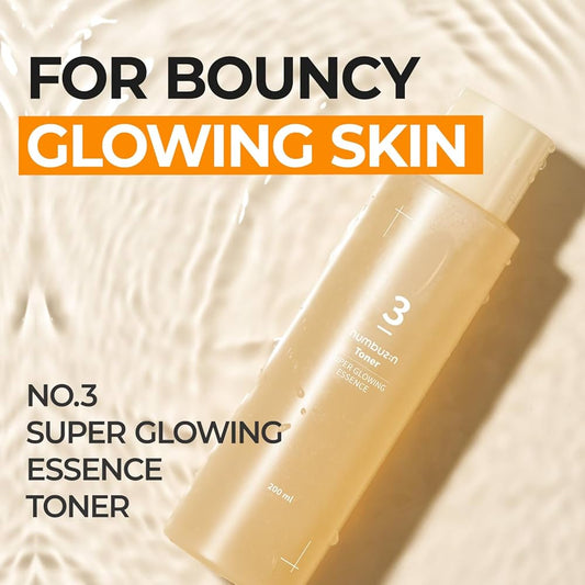 NUMBUZIN No.3 Super Glowing Essence Toner 200ml - Rozjasňující tonikum