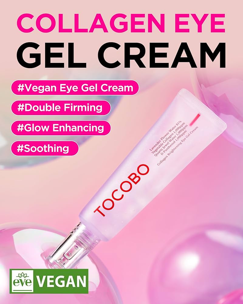 TOCOBO Collagen Brightening Eye Gel Cream 30ml - Rozjasňující oční krém s kolagenem