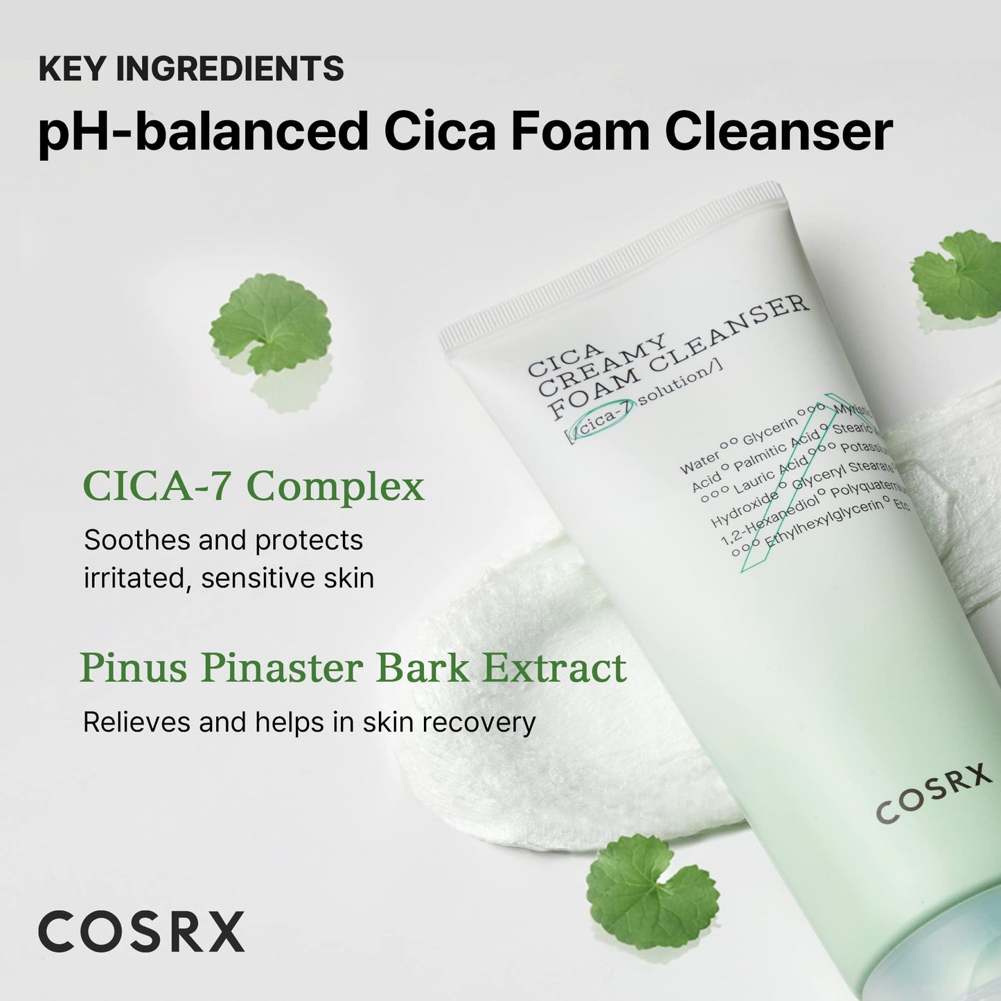 COSRX Pure Fit Cica Creamy Foam Cleanser 150ml- Jemná čistící pěna pro problematickou pleť