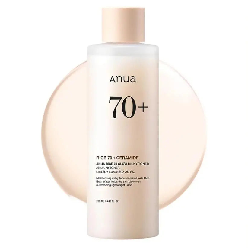 ANUA Rice 70 Glow Milky Toner 250ml- Rozjasňující pleťové tonikum s rýží