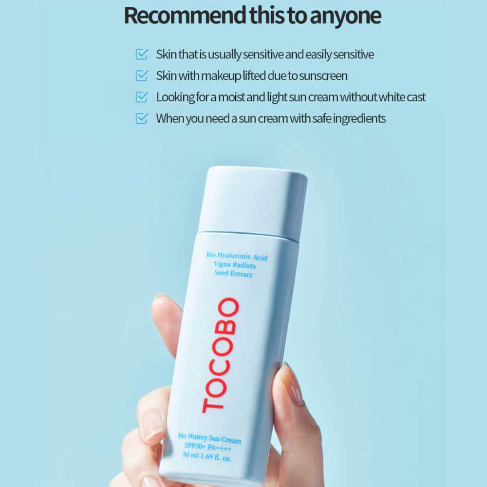 TOCOBO Bio Watery Sun Cream SPF50+ PA++++ 50ML    Hydratační opalovací krém