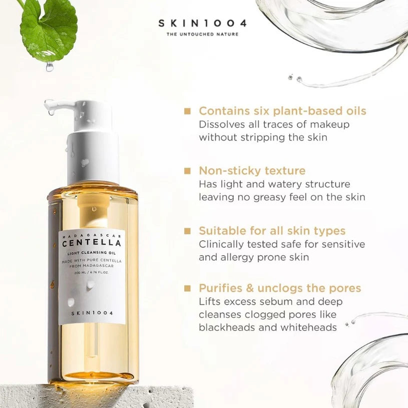 SKIN1004 Madagascar Centella Light Cleansing Oil 200ml- čisticí a odličovací olej se zklidňujícím účinkem