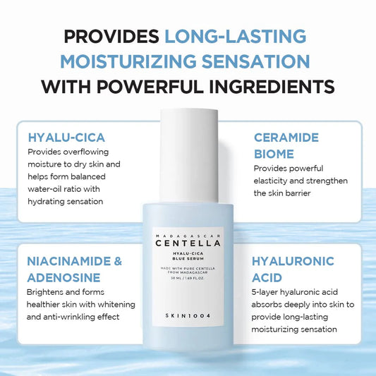 SKIN1004 Madagascar Centella HYALU-CICA Blue Serum 30ml - Hloubkově hydratační sérum