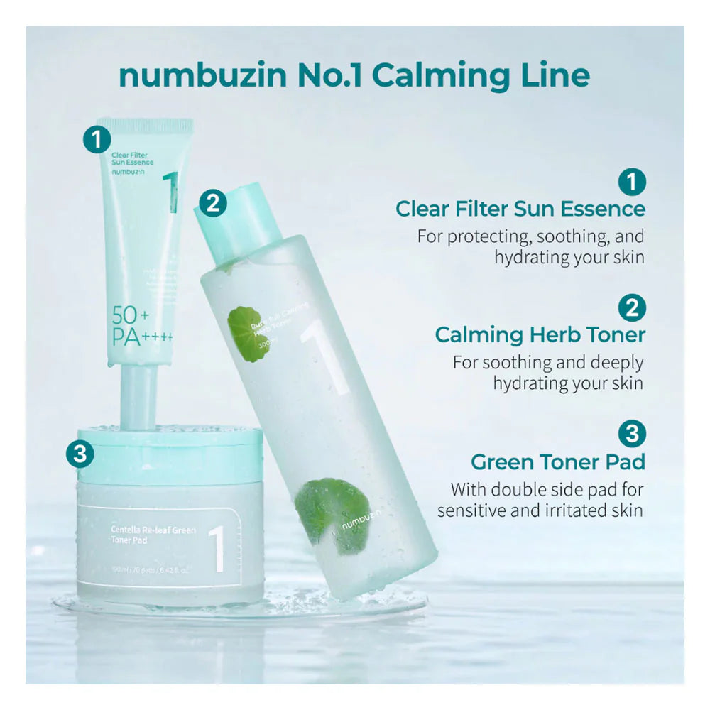 NUMBUZIN No.1 Pure-full Calming Herb Toner 300ml- Zklidňující tonikum s pupečníkem asijským