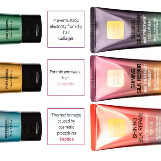 FARM STAY Shining Silk Repair Hair Treatment Peptide - revitalizační bezoplachová maska na vlasy s peptidy