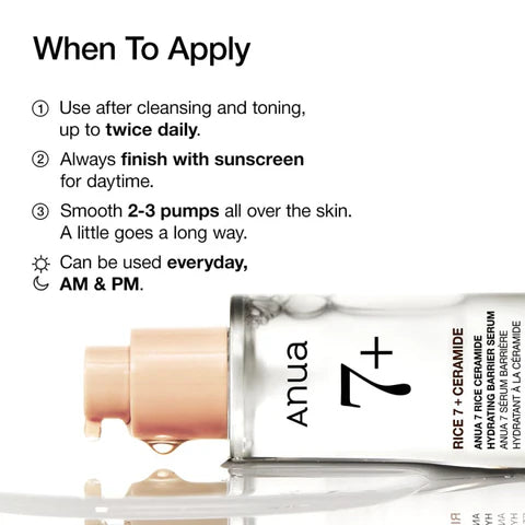 ANUA Rice 7 Ceramide Hydrating Barrier Serum 50ml- Hydratační rýžové sérum s ceramidy