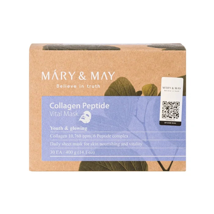 MARY&MAY Collagen Peptide Vital Mask 30ks- Jednorázové zpevňující masky s kolagenem