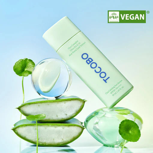 TOCOBO Cica Calming Sun Serum 50ML   Zklidňující SPF sérum s pupečníkem asijským