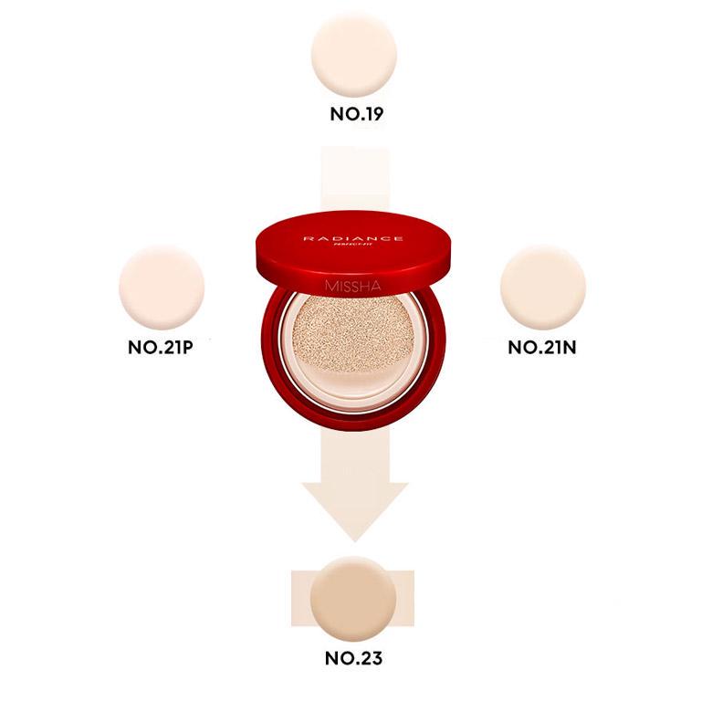 MISSHA Radiance Perfect Fit Cushion Foundation SPF 50+/PA+++ 15g- Rozjasňující cushion podkladová báze s ochranným faktorem