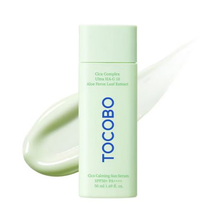 TOCOBO Cica Calming Sun Serum 50ML   Zklidňující SPF sérum s pupečníkem asijským