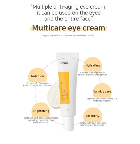 iUNIK Propolis Vitamin Eye Cream 30ml - Oční krém s propolisem a vitamíny