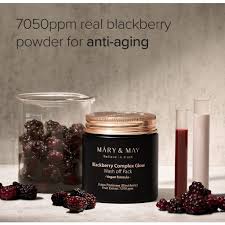 MARY&MAY Blackberry Complex Glow Wash Off Pack 125ml - Antioxidační jílová maska z ostružin