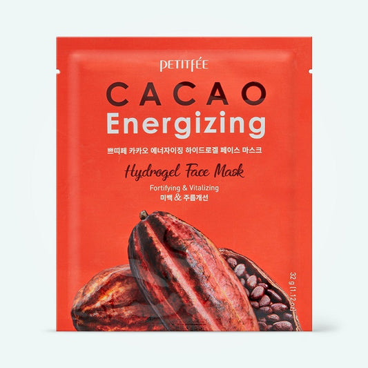 PETITFÉE Cacao Energizing Hydrogel Face Mask - jednorázová hydrogelová pleťová maska s kakakovým extraktem, 1ks